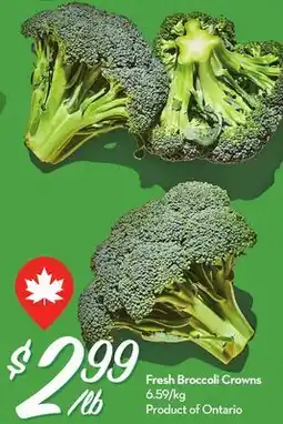 Longo's Fresh Broccoli Crowns offer