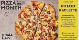 Longo's WHOLE POTATO RACLETTE PIZZA offer