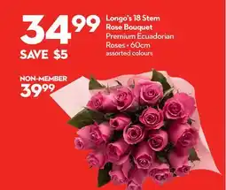 Longo's 18 Stem Rose Bouquet offer