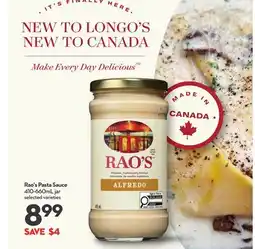 Longo's Pasta Sauce offer