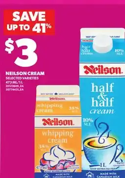 Loblaws NEILSON CREAM, 473 ML/1 L offer