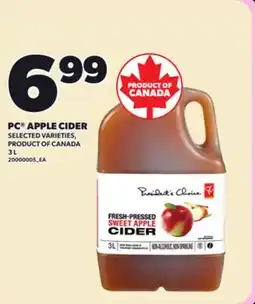 Loblaws PC APPLE CIDER, 3 L offer