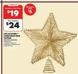 Loblaws LIFE AT HOME CHRISTMAS TREE TOPPER offer