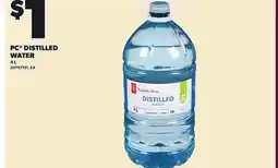 Loblaws PC DISTILLED WATER, 4 L offer