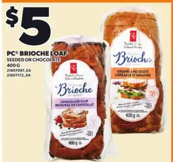 Loblaws PC BRIOCHE LOAF, 400 G offer
