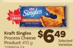 Loblaws KRAFT SINGLES PROCESS CHEESE PRODUCT, 410 G offer