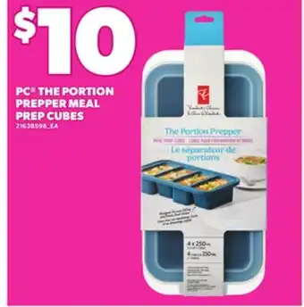Loblaws PC THE PORTION PREPPER MEAL PREP CUBES offer