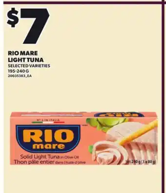 Loblaws RIO MARE LIGHT TUNA offer