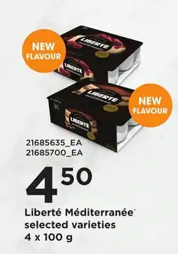 Loblaws LIBERTÉ MÉDITERRANÉE , 4 X 100 G offer