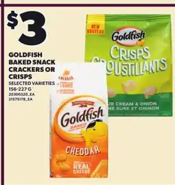 Loblaws GOLDFISH BAKED SNACK CRACKERS OR CRISPS, 156-227 G offer