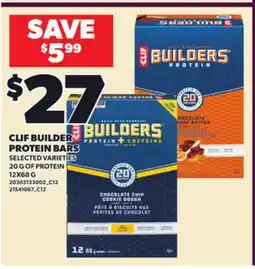Loblaws CLIF BUILDER PROTEIN BARS, 20 G OF PROTEIN, 12X68 G offer
