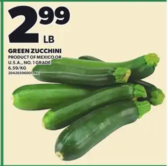 Loblaws GREEN ZUCCHINI offer
