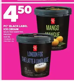 Loblaws PC BLACK LABEL ICE CREAM, 500 ML offer