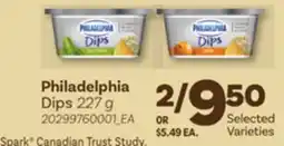 Loblaws PHILADELPHIA DIPS, 227 G offer