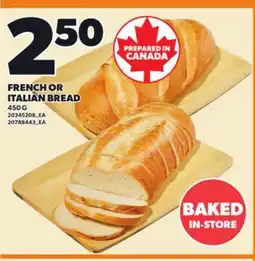 Loblaws FRENCH OR ITALIAN BREAD, 450 G offer