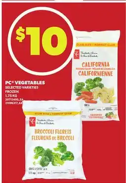 Loblaws PC VEGETABLES, 1.75 KG offer