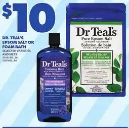 Loblaws DR. TEAL'S EPSOM SALT OR FOAM BATH offer