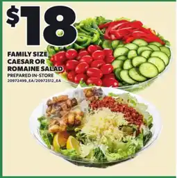 Loblaws FAMILY SIZE CAESAR OR ROMAINE SALAD offer