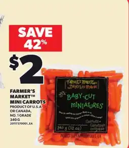 Loblaws FARMER'S MARKET MINI CARROTS, 340 G offer