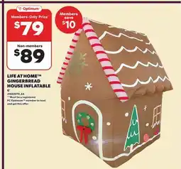 Loblaws LIFE AT HOME GINGERBREAD HOUSE INFLATABLE, 6' offer
