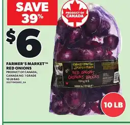 Loblaws FARMER'S MARKET RED ONIONS, 10 LB BAG offer