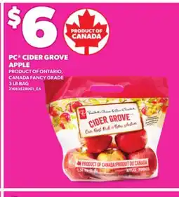Loblaws PC CIDER GROVE APPLE, 3 LB BAG offer