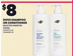 Loblaws DOVE SHAMPOO OR CONDITIONER, 530 ML offer