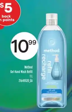 Loblaws METHOD GEL HAND WASH REFILL, 1 L offer