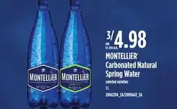 Loblaws MONTELLIER CARBONATED NATURAL SPRING WATER, 1 L offer