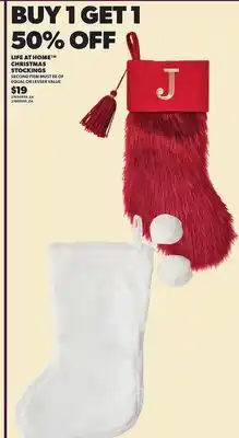 Loblaws LIFE AT HOME CHRISTMAS STOCKINGS offer