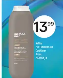 Loblaws METHOD 2 IN 1 SHAMPOO AND CONDITIONER, 414 mL offer