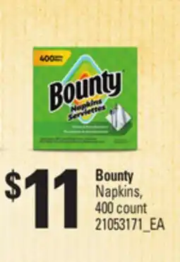 Loblaws BOUNTY NAPKINS, 400 COUNT offer