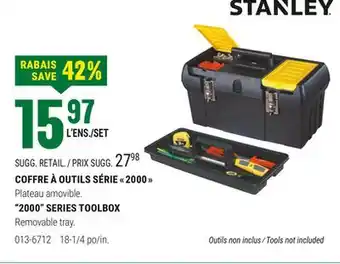 BMR COFFRE À OUTILS SÉRIE  2000  offer