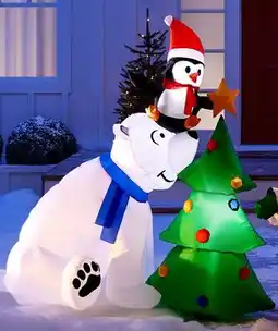 Walmart Holiday Time 5' polar bear scene inflatable offer