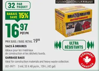 BMR SACS À ORDURES offer