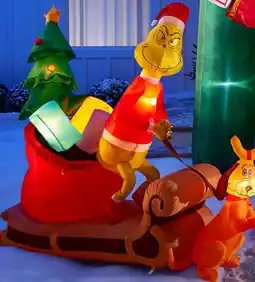 Walmart 6.5' Grinch and Max sleigh inflatable offer