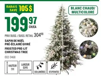BMR SAPIN DE NOËL PRÉ-ÉCLAIRÉ GIVRÉ offer