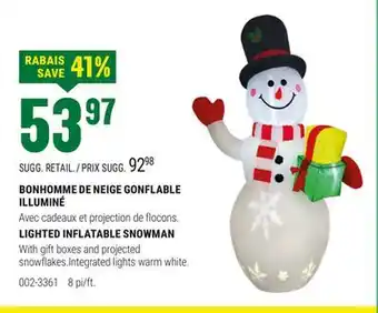 BMR BONHOMME DE NEIGE GONFLABLE ILLUMINÉ offer