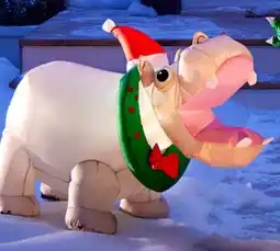 Walmart Holiday Time 3' rubber ducky, 3.5' hippo or 4' dinosaur inflatable offer