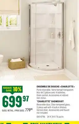 BMR ENSEMBLE DE DOUCHE CHARLOTTE offer