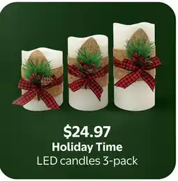Walmart Holiday Time LED candles 3-pack offer