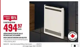 BMR AÉROCONVECTEUR DE SALLE DE BAIN HAUT DE GAMME offer