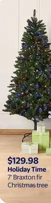 Walmart Holiday Time 7' Braxton fir Christmas tree offer