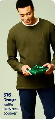 Walmart George waffle crew neck popover offer