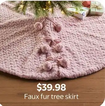 Walmart Faux fur tree skirt offer