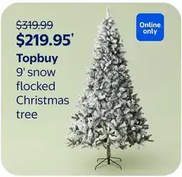 Walmart Topbuy 9' snow flocked Christmas tree offer