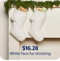 Walmart White faux fur stocking offer