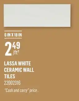 Canac Lassa White Ceramic Wall Tiles offer