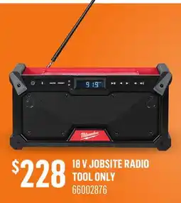 Canac 18 V Jobsite Radio ToolOnly offer