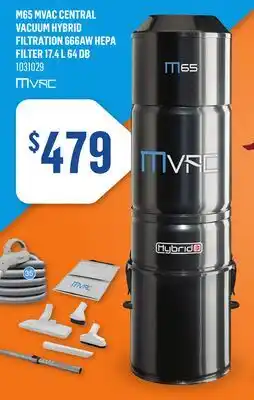 Canac M65 Mvac Central Vacuum Hybrid Filtration 666AW HEPA Filter 17.4 L 64 dB offer